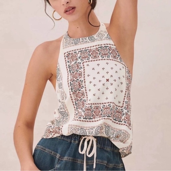 ANTHROPOLOGIE Bishop + Young Bandana Halter Top - Picture 1 of 5